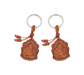2 Chaveiros de Mad. Buda Alegria - 8cm