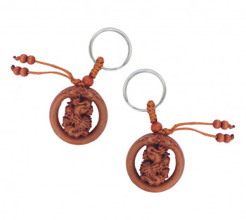 2 Chaveiros de Mad. Dragão Felicidade - 8cm