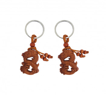 2 Chaveiros de Mad. Dragão Riqueza - 8cm