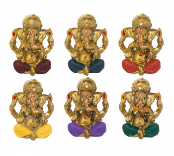 Ganesha Mini Bronzeado JG com 6 - 5cm