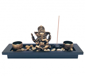 Incensário de Ganesha c/ Porta Vela - 35cm