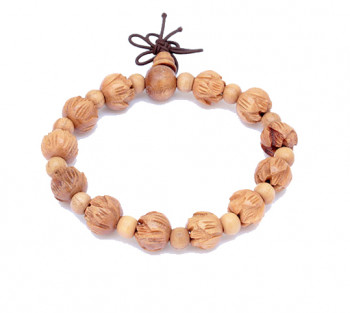 Pulseira Madeira - Flor de Lotus