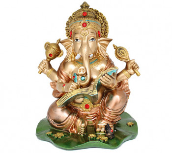 Ganesha Livro - 24cm