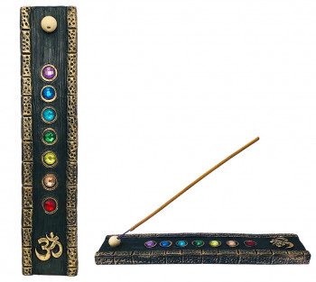 Incensário Chakras Preto - 24cm