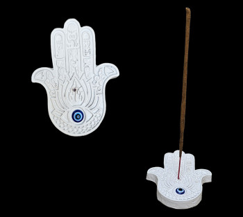 Incensario Hamsa Branco - 9,50cm