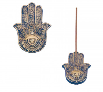 Incensario Hamsa Azul - 11cm