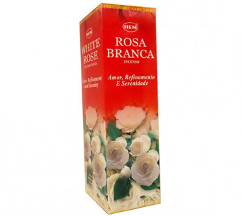 ROSA BRANCA - Incenso Indiano Hem