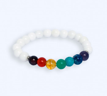 Pulseira 7 Chakras e Madrepérola