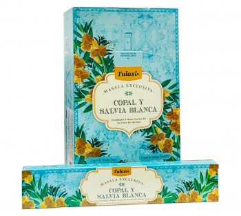Tulasi Copal e Salvia Branca - Incenso Massala Indiano