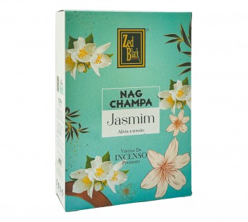  NAG CHAMPA Jasmim - Incenso Indiano Zed Black